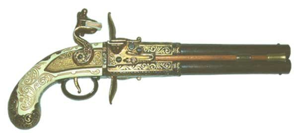 English multi-barrel pistol